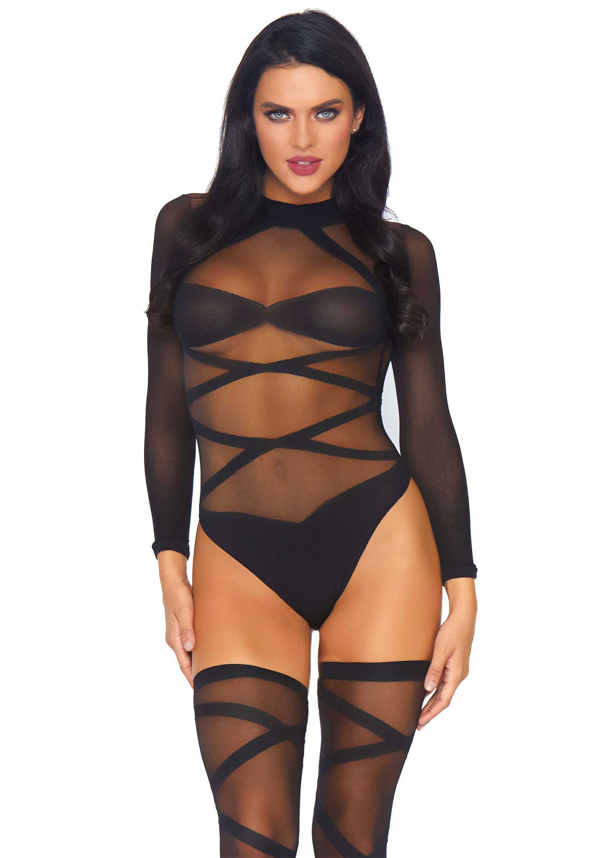 Leg Avenue Bodysuit And Thigh Highs