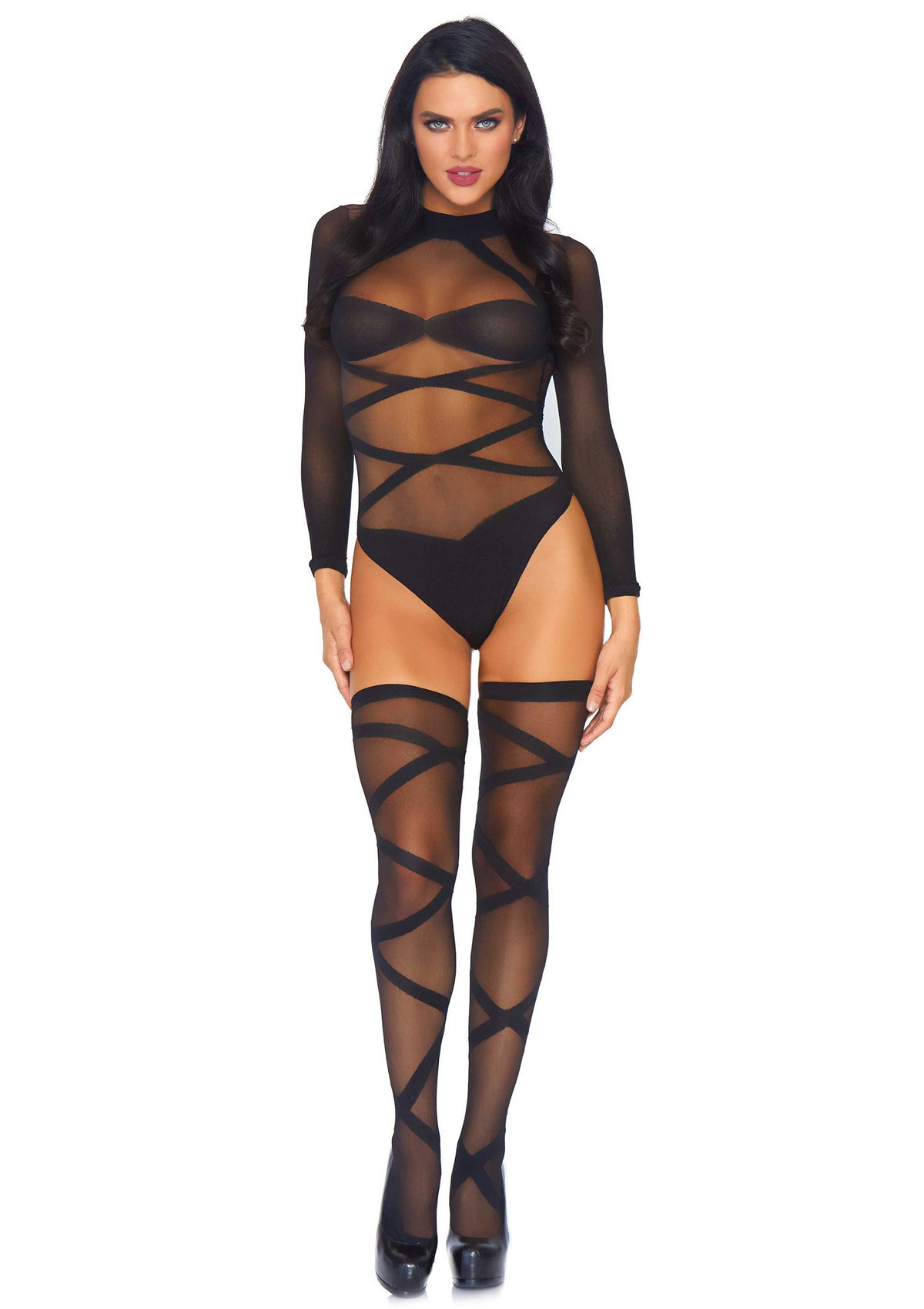 Leg Avenue Bodysuit And Thigh Highs