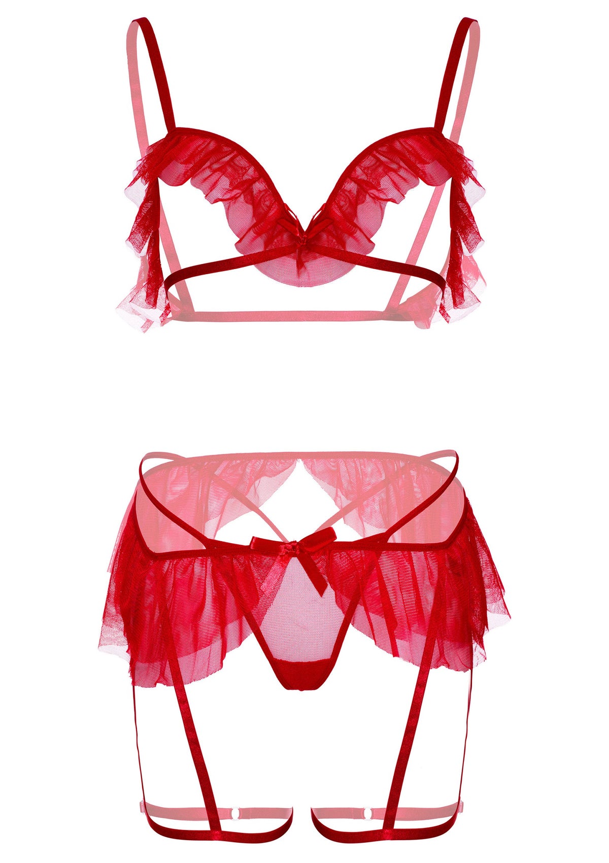 Leg Avenue Bra, g-string and garter belt