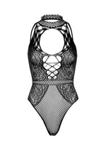 Leg Avenue Net And Lace Keyhole Bodysuit