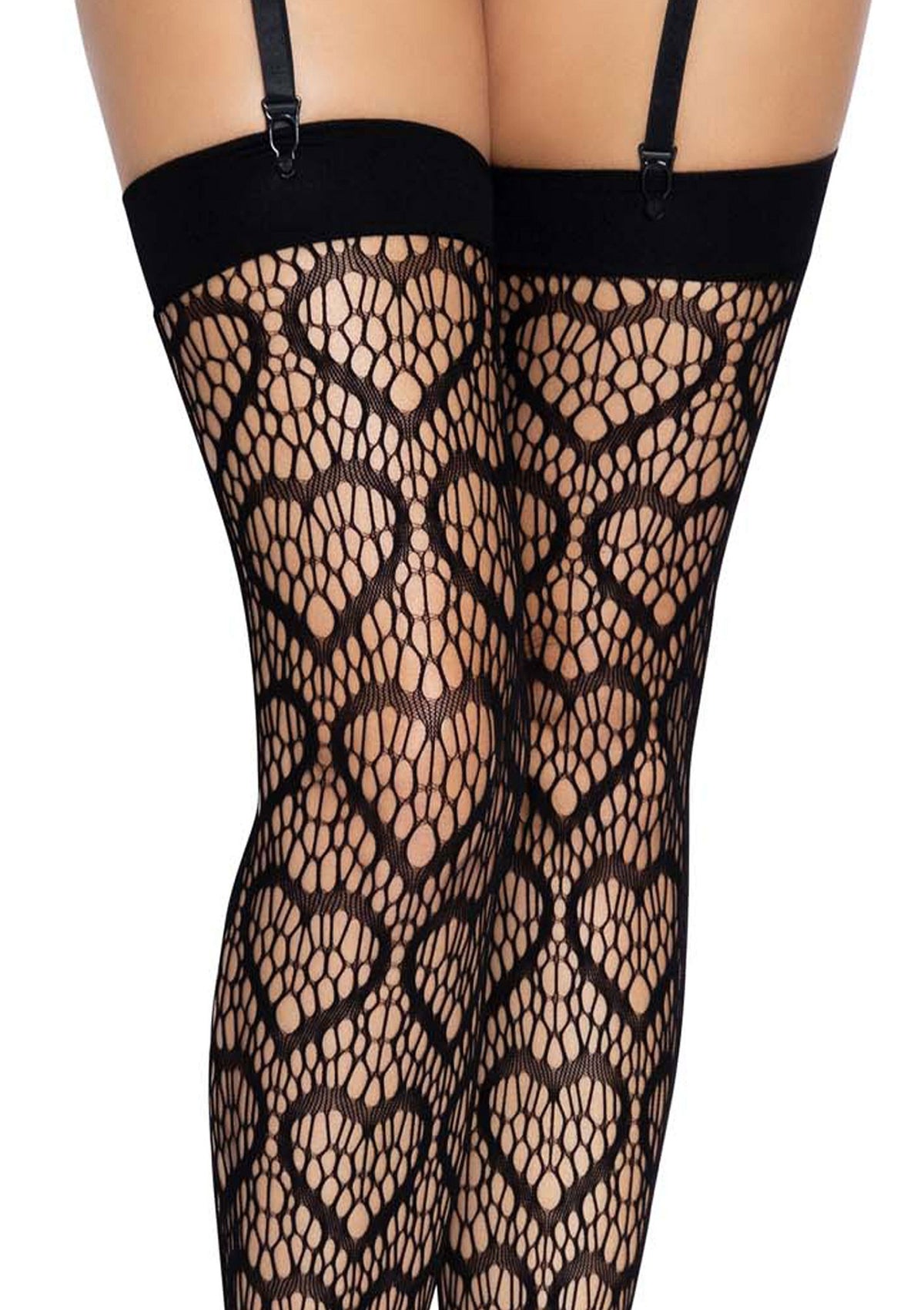 Leg Avenue Heart Net Thigh Highs