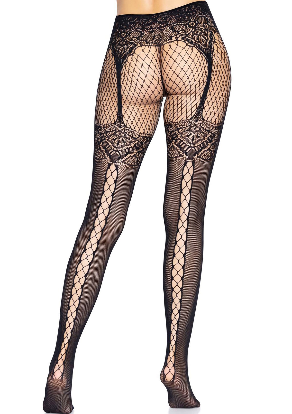 Leg Avenue Fishnet Tights With Backseam