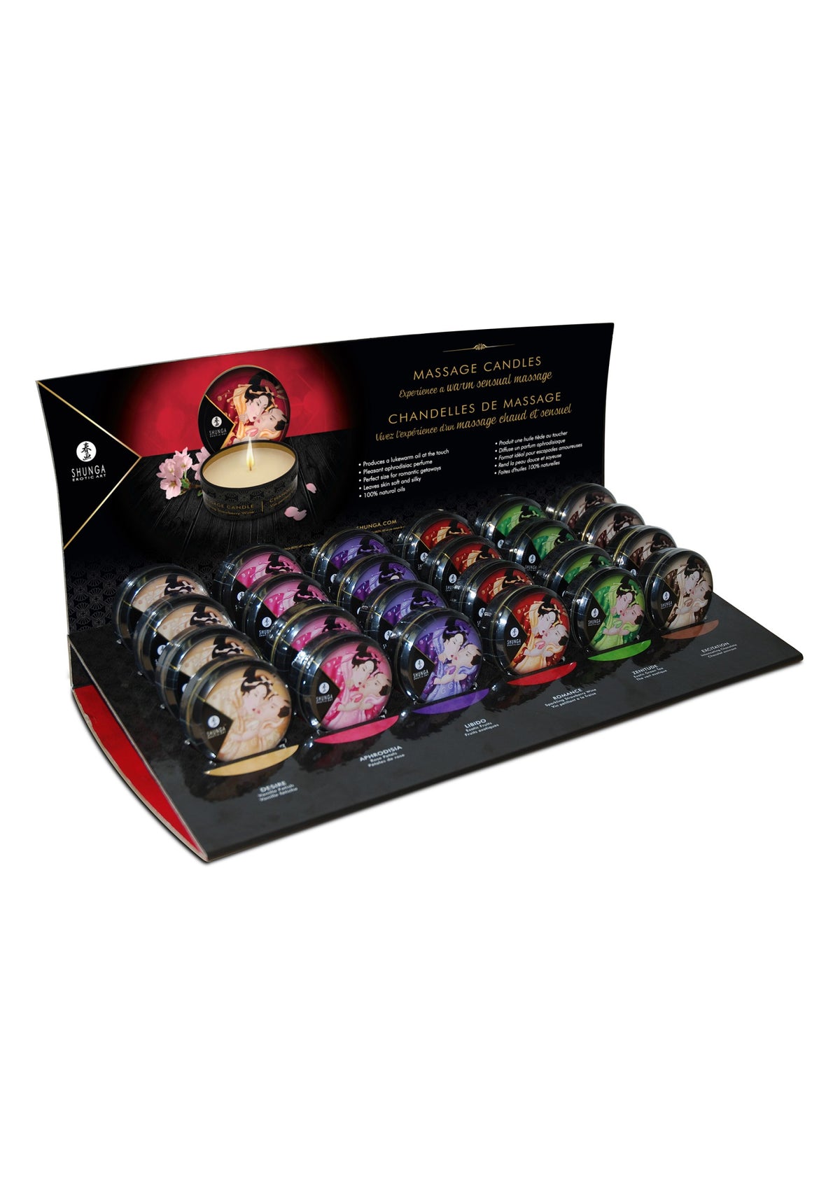 Shunga Display Mini Massage Candles