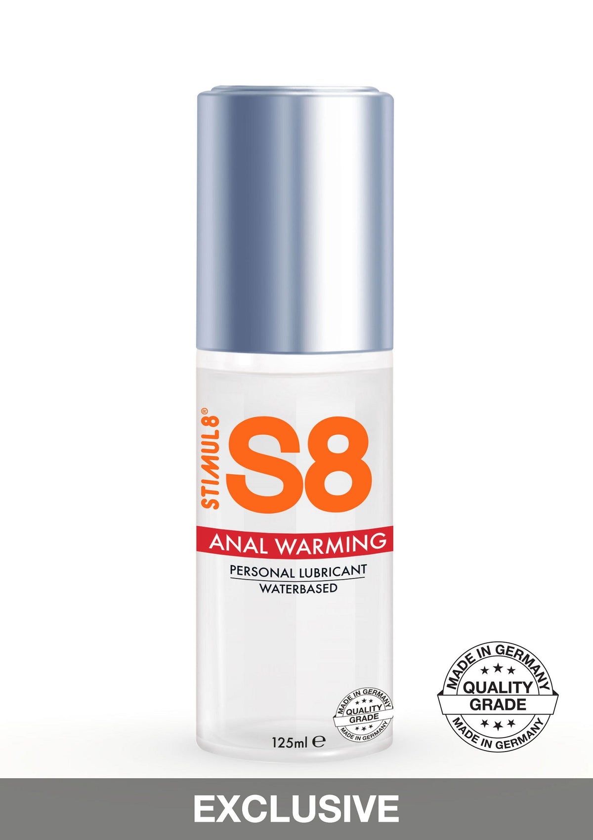 S8 Waterbased Warming Anal Lube 125ml