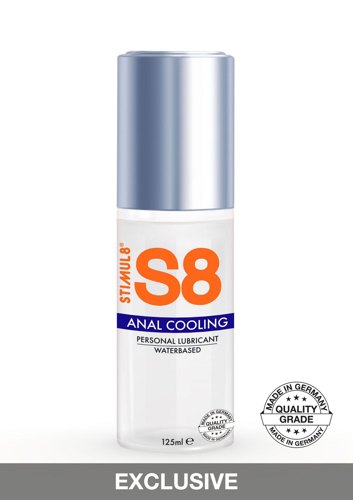 S8 Waterbased Cooling Anal Lube 125ml