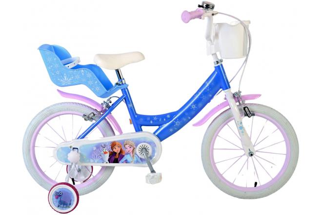 Frozen Kinderfiets - Meisjes - 16 inch - Blauw - Twee handremmen