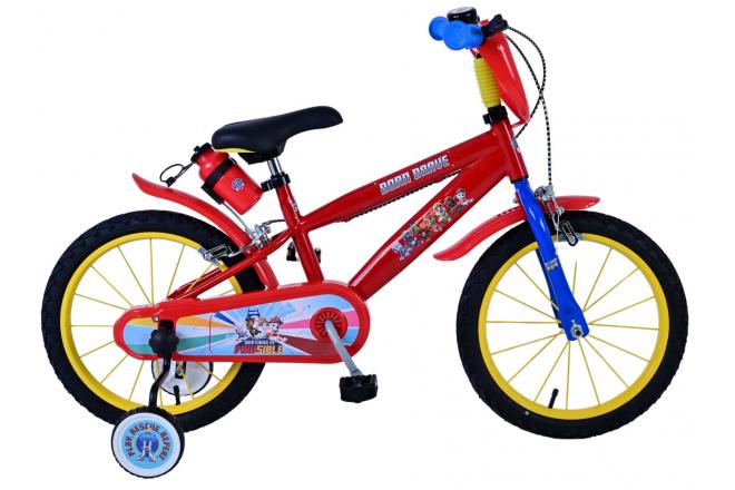 Paw Patrol Kinderfiets - Jongens - 16 inch - Rood - Twee handremmen