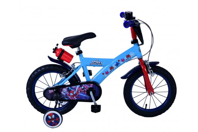 Spidey Kinderfiets - Jongens - 14 inch - Blauw - Twee handremmen