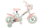 Woezel & Pip Kinderfiets - Meisjes - 10 inch - Mint Blauw/Roze - Doortrapper